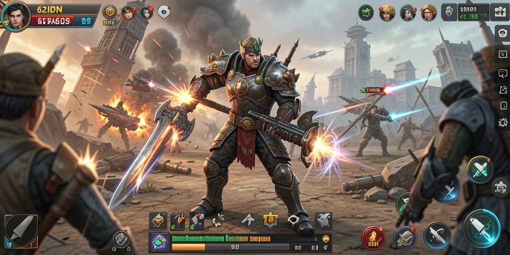 Screenshot menunjukkan aksi tembak-menembak di <strong>62IDN</strong>.