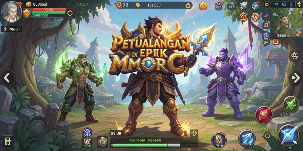 Screenshot gameplay di <strong>88IDR</strong> menampilkan pertarungan intens dan petualangan epik.