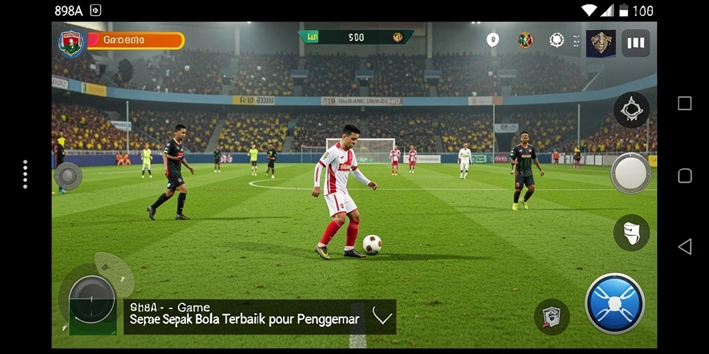 Tangkapan layar menunjukkan aksi menarik di lapangan sepak bola.