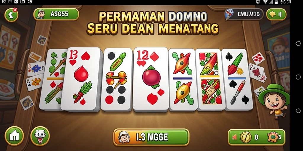 Screenshot gameplay ASG55 yang menampilkan aksi seru permainan Domino.