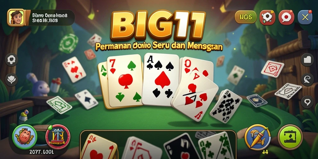 Screenshot gameplay dari BIG11 menunjukkan keseruan permainan Domino.
