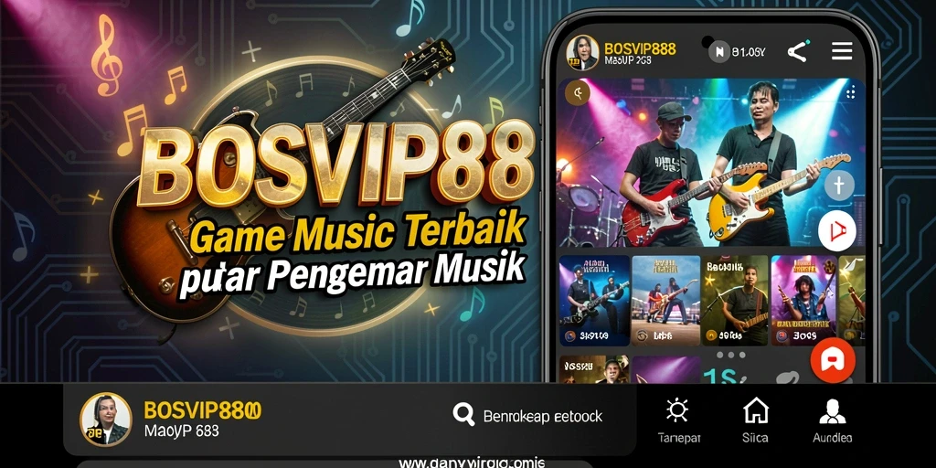 Screenshot utama BOSVIP88 menampilkan gameplay musik yang seru.