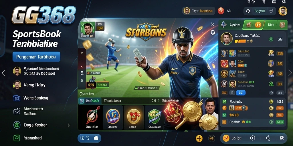 Tampilan gameplay GG368 yang dinamis dan menarik untuk pengguna Sportsbook.