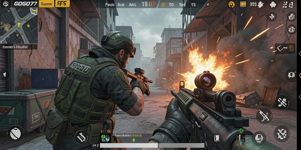 Tampilan gameplay GOGO77 yang memukau dengan aksi menembak seru.