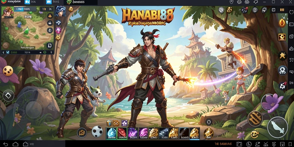 Screenshot gameplay HANABI88 menampilkan aksi seru dalam pertempuran epik.