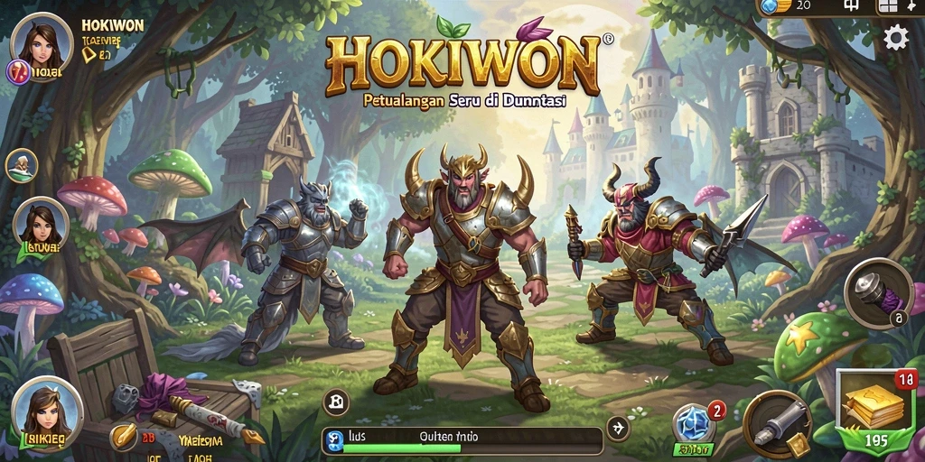 Menampilkan gameplay menakjubkan di dunia petualangan HOKIWON.