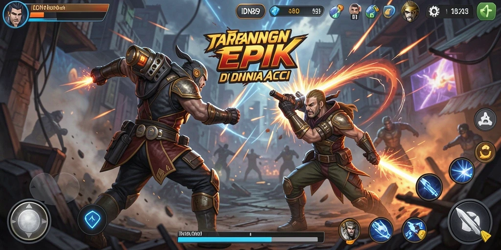 Tangkapan layar menunjukkan aksi mendebarkan dalam gameplay IDN89.