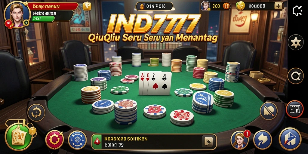 Tampilan gameplay seru permainan QiuQiu IND777.