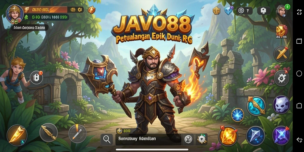 Tampilan menarik dari gameplay RPG JAVO88 yang memukau.