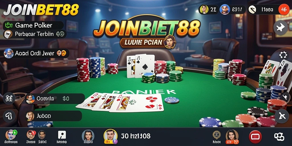 Tampilan gameplay poker yang seru di JOINBET88.