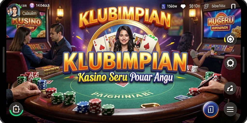 Tampilan gameplay KLUBIMPIAN dengan aksi kasino seru.