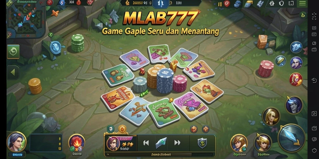 Tampilan menarik dari gameplay Gaple di MLBB777.