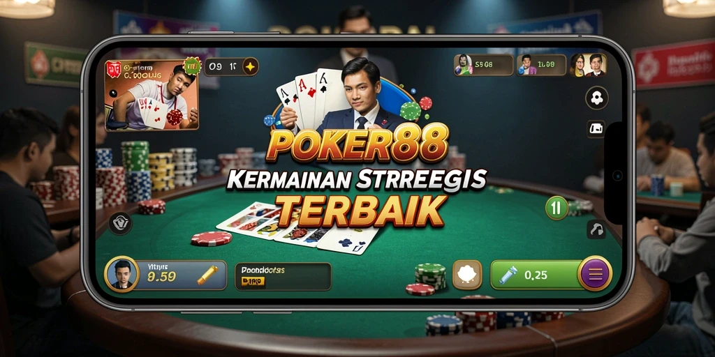 Tampilkan aksi seru dalam permainan kartu POKER88 dengan pemain yang bersaing.
