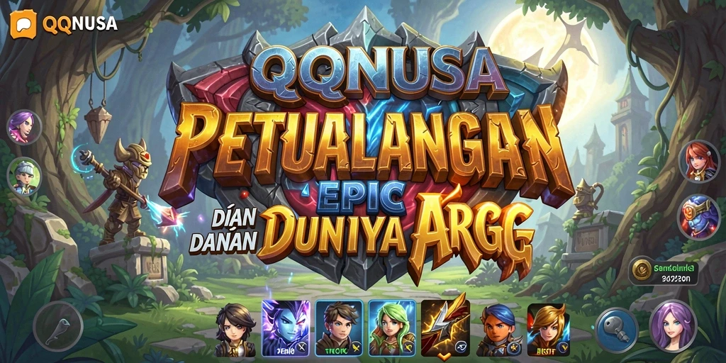 Tangkapan layar menunjukkan pertarungan epik dalam gameplay ARPG QQNUSA.