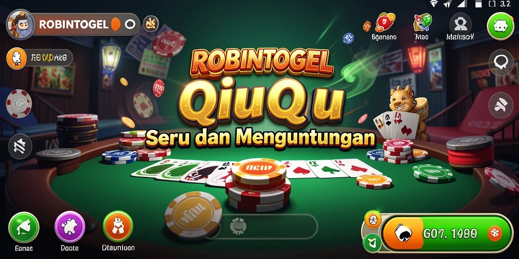 Tampilan seru dari gameplay QiuQiu di ROBINTOGEL.