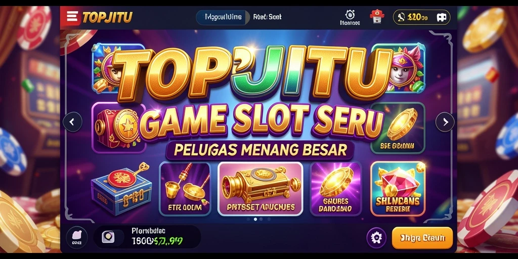 Screenshot utama TOPJITU menampilkan gameplay Slot yang mendebarkan.